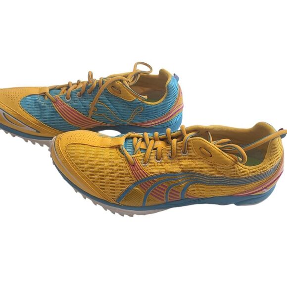 PUMA Sneakers Complete Model Yellow With Turquoise Laceup Women's Sz 9.5 - Picture 6 of 12